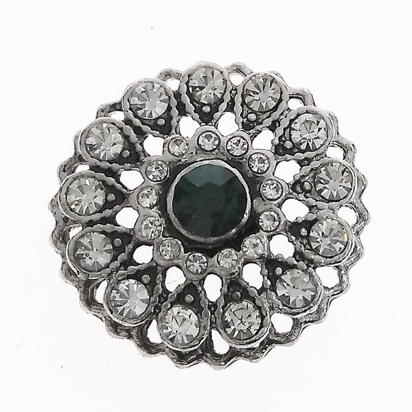 A264 3D rhinestone flower 18MM Snap buttons jewelry charms Bracelet Jewelry Valentine's Day