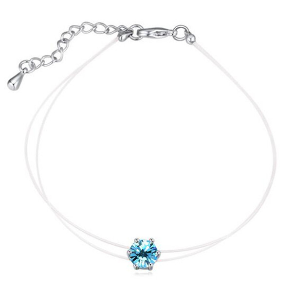 Women Jewelry Crystal from Swarovski 18K White Gold Plated Bracelets Jewellery Birthday Gift for Girlfriend 21566