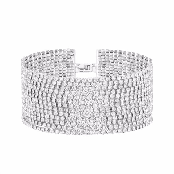 Multiple Layers Rhinestone bracelet for women Statement Bracelets Fashion luxury woman Wedding Jewelry
