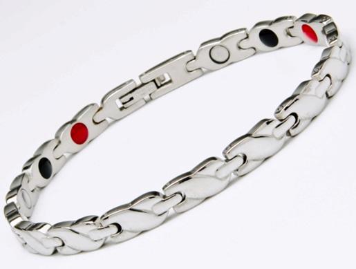 Health Energy Magnetic Ion Germanium Bracelet Men Pulseras Hombre Chain Link Stainless Steel Bracelet Bangle Women Men bio