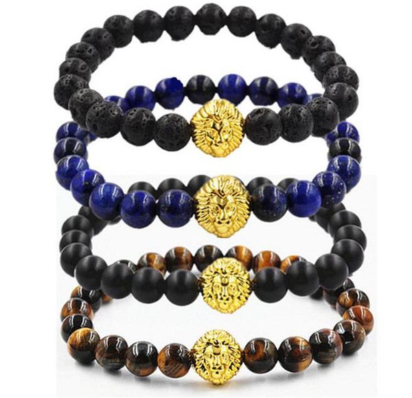 bead Charm bracelet buddha bracelets paracord natural stone lion bracelet men pulseras hombre bracciali uomo mens bracelets J057
