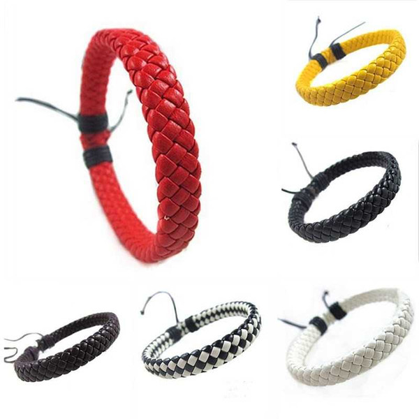 Cheap Hot Fashion Trendy Charm Bracelets Leather Jewelry Woven Rope Chain Comfortable Vintage Men Women Bohemia Wholesale Gift
