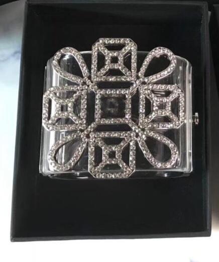 Luxury Brand flower crystal Bangles Bracelets Vintage Classic Bracelet Wide High Quality Acrylic bangle Jewelry for women