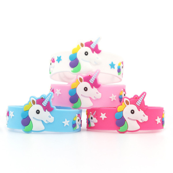 Children Charm Unique Unicorn Bracelets Girls Boys cartoon sports waistband Birthday Party Kids Baby Silicone Jewelry Child Toy