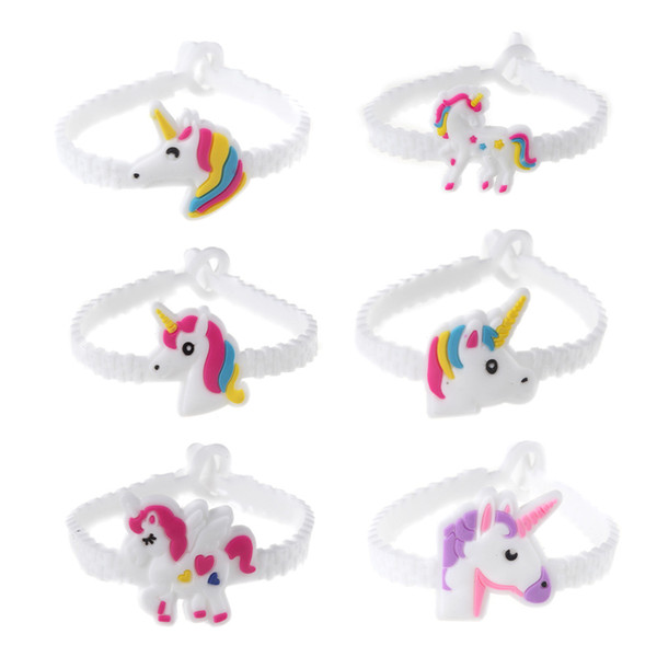 Cute Cartoon Silicone Bracelet Dream Fairy Tale Colour Animal Rubbe Bracelet Fashion Children Creative Wristband TTA768