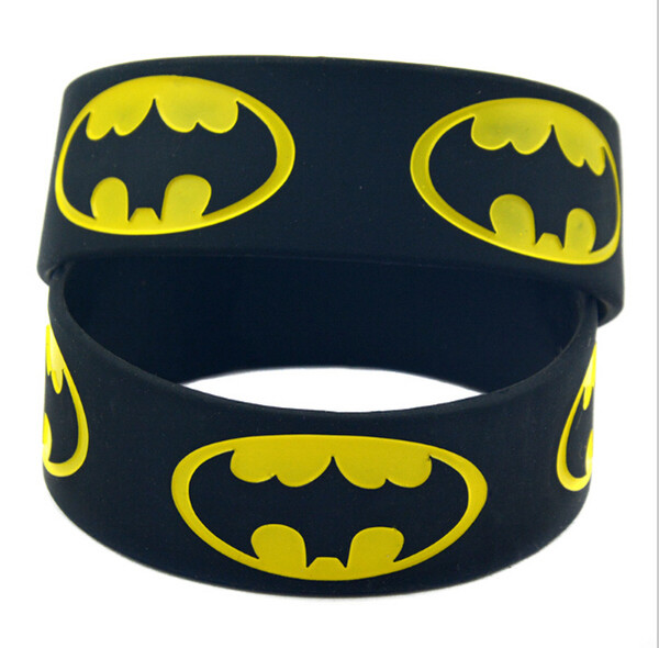 50PCS/Lot Cartoon Batman Silicone Wristband, An Alternative Style Bracelet For Animation Fans