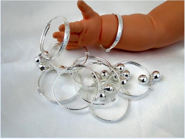 Charming! Wholesale 10pcs/lot Silver baby kid bell bracelet ball gift Baby jewelry FREE SHIPPING N84