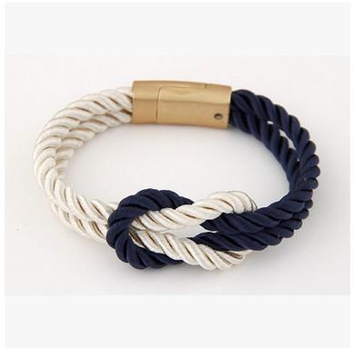 2016 New Fashion European Style Weaven Rope Magnet Buckle Tassel Friendship Bracelets Bohemian Jewelry