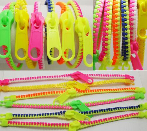 Wholesale 100pcs Zipper Bracelets Children Fashion Wristbands Girls Boys Party Gift Favor