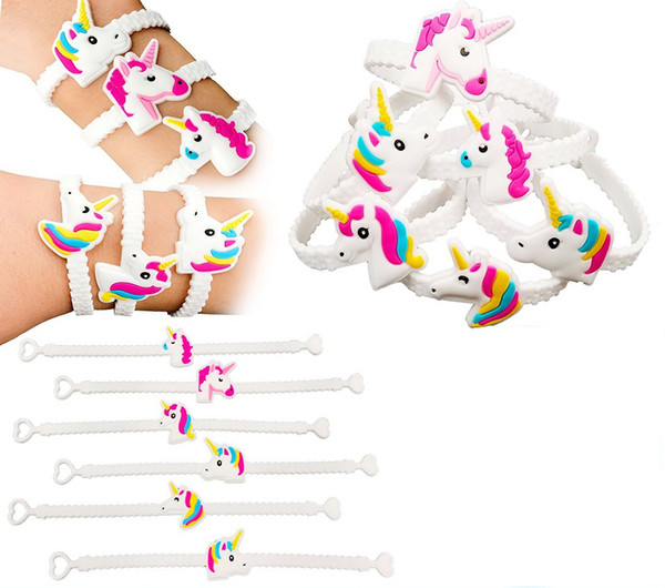 2017 new arrival 8 styles /set Magical Unicorn Party Novelty Toy Wristband for Children cute pony unicorn bracelets