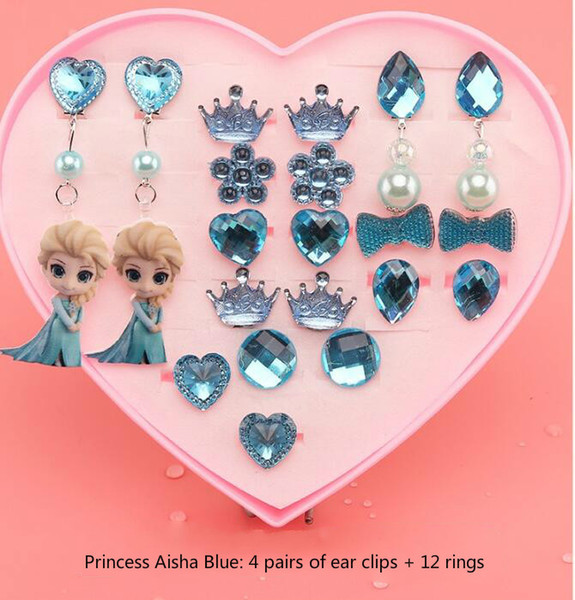 free shipping Children's Ear Hole-free Artificial Earrings Princess Earclip Girls Earrings Baby Lovely Jewelry Girls Jewelry