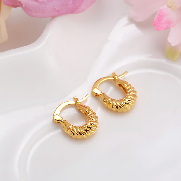 2pairsBaby Girls Small Round Circles Huggies Hoop Earrings Gold Jewellery For Kids Children Aros women jewelry african best gift