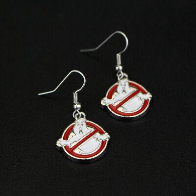 girl children 2018 Hot alloy trendy white ghost Ghostbusters drop earrings specter ghost Dangle earrings Ghostbusters earrings brincos e339