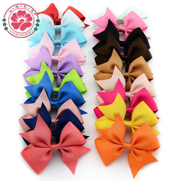 40 pcs 4'' Baby Girl Hair Bows Clips Boutique Hair Pin Grosgrain Ribbon Bows Hairpins Kids Girl Hair Accessories 565