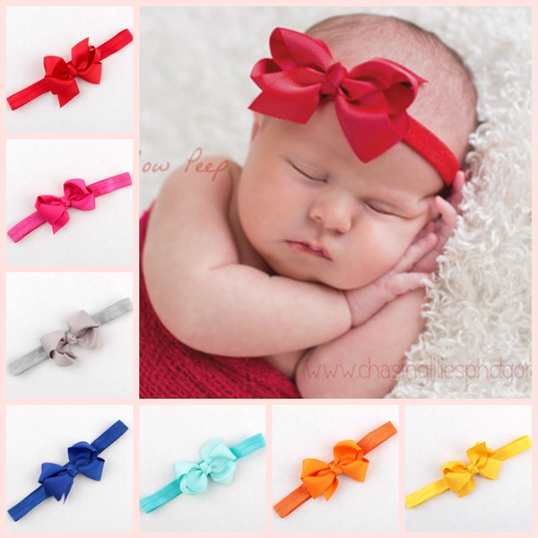 Infant Bow Headbands Girl Flower Headband Children Hair Accessories Newborn Bowknot Flower Hairbands Baby Photography Prop DHL free shipping