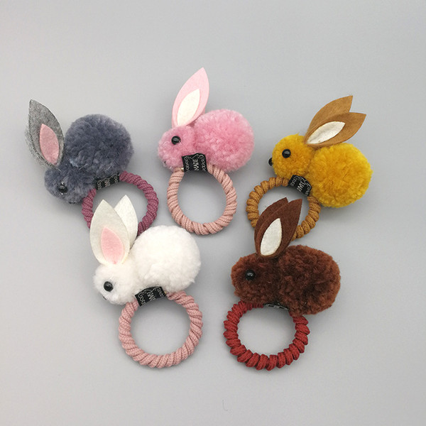 Korean Version Little Cute Felt Stereoscopic Bunny Plush Rabbit Ear Hair Clip