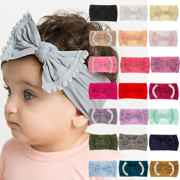 21 Colors Kids Girls Baby Toddler Turban Knotted Headband Hair Band Knot Headband WXA014