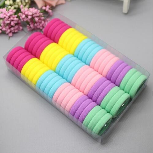 Diameter 3cm 66pcs/pack Headwear Scrunchy Haar Hair Accessories Rubber Rope Elastic Hair Bands For Girls Kids Children