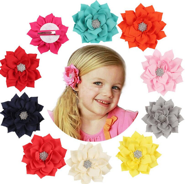 Free shipping Hot - haired children 's hair ornaments multi - storey rhinestone FJ122 mix order 60 pieces a lot