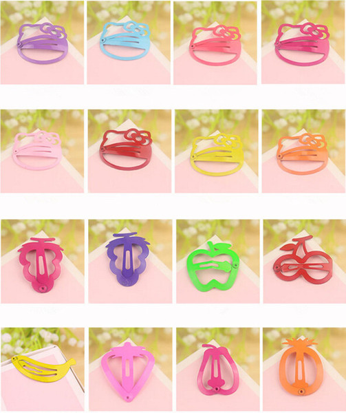 hair jewelry New Fashion Multicolor Candy Color Painted Cute Alloy Fruit Children Hair Clips Barrettes Mix Order Random Delivery SHR076