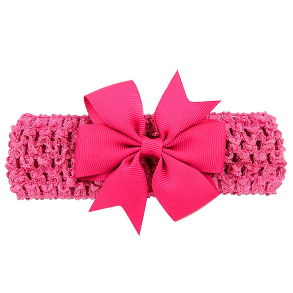 20 color Handmade kids bow hair accessories Baby Girls Headbands chiffon Hair Accessories photography trendy Baby Lace Hair bands wholesale