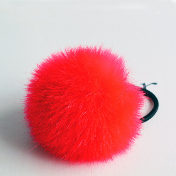 Imitation Rabbit Hair Circle Korean Version of Pure Color Plush Ball Hair Rope Wool String Leather String Cos Yuzi Hair