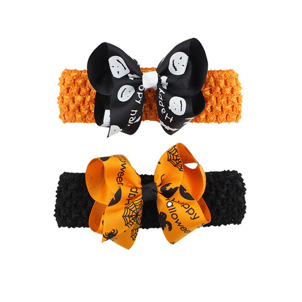 2018 Halloween costumes baby headbands handmade hair bands baby hair accessories children hair bows wholesale elastic hairbands