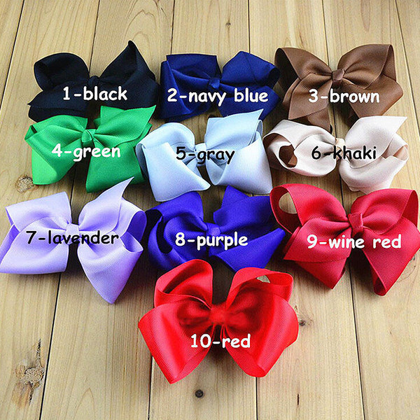 19 colors grosgrain ribbon hair bow with black color elastic headband for pony tail holder for kids headwear 20pcs/lot