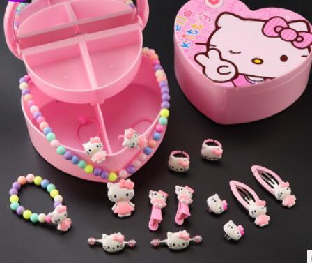 Designer jewelry children's jewelry sets cartoon 14psc kinds of jewelry bracelets necklace rings lovely pink free of shipping