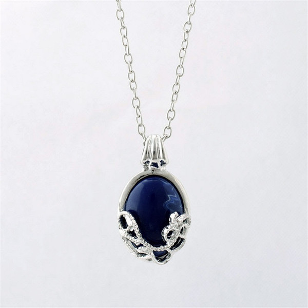 The Vampire Diaries Katherine Anti-sunlight Pendant Necklace Earrings Blue Jewelry Statement Necklaces&Pendents Earrings For Women Hot Sale