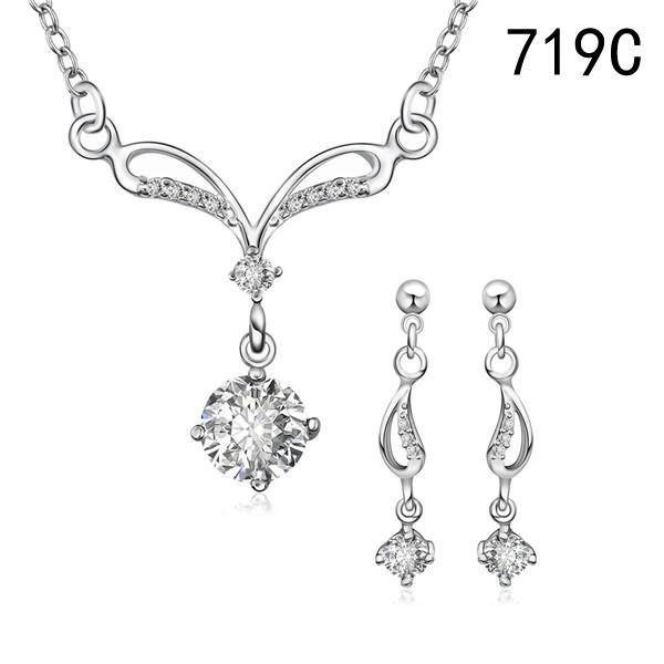 mix style same price women's gemstone sterling silver jewelry set,wedding 925 silver Necklace Earring jewelry set GTS28c