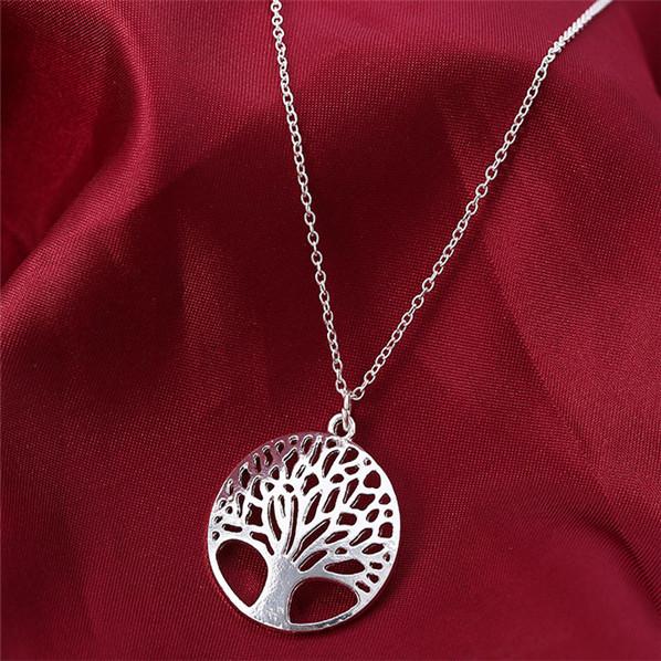 Circle hollowed-out wishing tree pendant tree of life necklace ear pendant tree of life necklace euramerican ornaments DHL