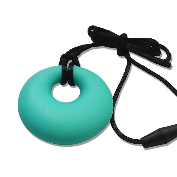 Silicone Teething Pendants Chewable Silicone Round Pendant Nontoxic BPA and Phthalate Free Necklace Pendants for Mom and Baby Teether