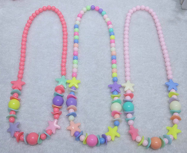 STARFISH children's baby necklace candy color jewelry CARTOON chain accessories