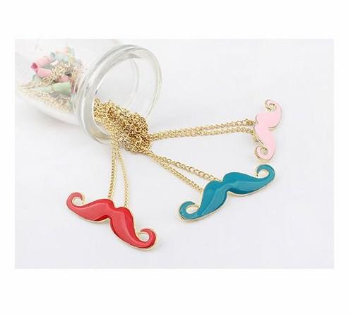 Candy Colored Beard Necklaces Drip Pendants