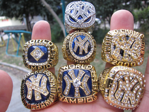 2019 Baseball Yankees 7pcs New York World Championship Ring Set Souvenir Men Fan Gift Drop Shipping