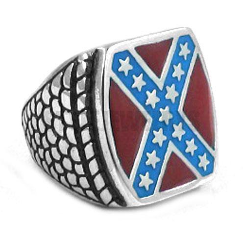 Free shipping!Classic American Flag Ring Stainless Steel Jewelry Fashion Star Motor Biker Men Ring SWR0270A