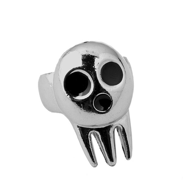 Soul Eater Anime Rings Size 9 Skull Ghost Rings Silver Plated Rings For Gift Hot Sale