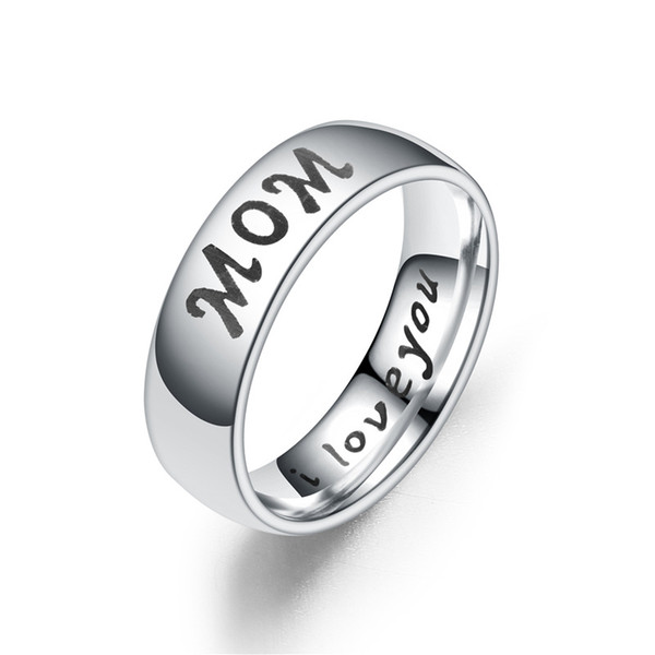 Warm Family Ring DAD MOM SON DAUGHTER Explosion fashion Titanium Steel Ring