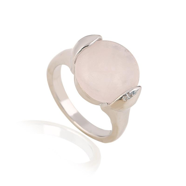 Hot Good Quality Natural Stone Rose Quartz 25 PCS Per Lot Rings Support Mixed Natural Ring for Women