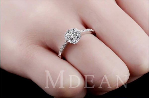 Top quality 925 Sterling Silver Wedding Ring Party Rings with cubic zirconia White Gold Ring Fit Suit Women Rings fine jewelry