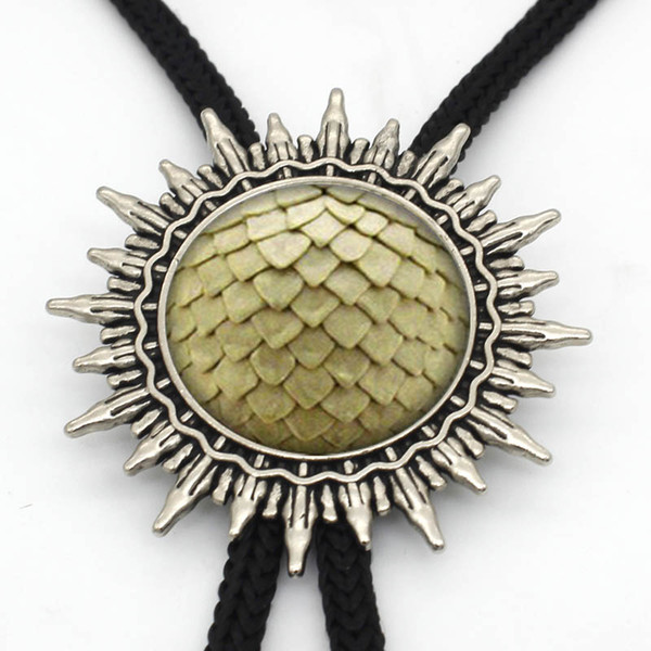 BOLO-003 New Arrival Dragon Egg Vintage Bolo Tie Necklace Steampunk Game of Thrones Neck Tie Fashion Jewelry for Men Adjustable