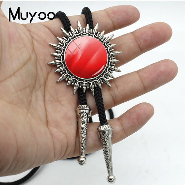 New Arrival Simple Color Bolo Tie Handmade Glass Dome Jewelry Retro Metal Pendant Bolo Tie Wholesale BOLO-00118