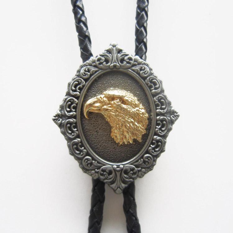 New Vintage American Pride Eagle Head Western Bolo Tie Leather Necklace BOLOTIE-WT001 Free Shipping Brand New In Stock