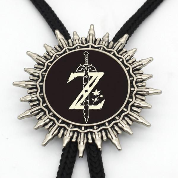 BOLO-0024 New Arrival Legend of Zelda Bolo Tie Round Glass Dome Personality Zelda Necklace for Christmas Gift