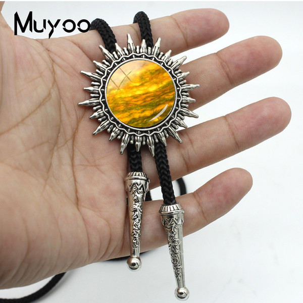 New Arrival Marble Color Hand Craft Slide Glass Dome Western Neck Bolo Ties Simple Romantic Necklace Strap Neck Tie BOLO-00125