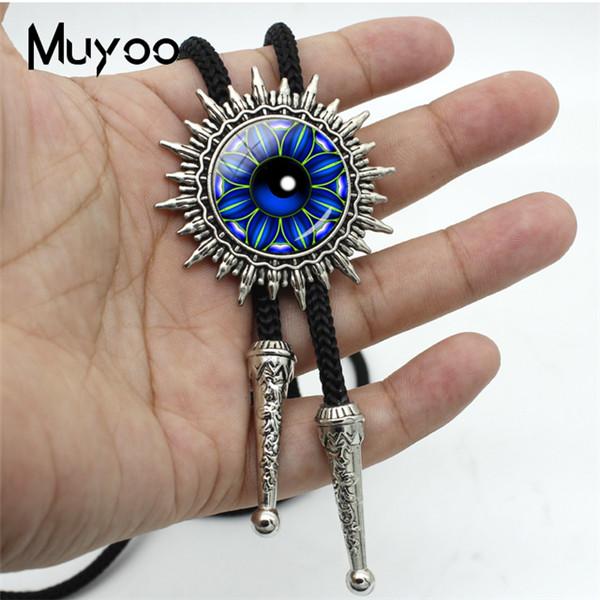 BOLO-0146 New Fashion Silver Bolo Tie Eye Glass Dome Necktie Wholesale Hand Craft Adjustbale Fashion Bolo Tie for Men Jewelry