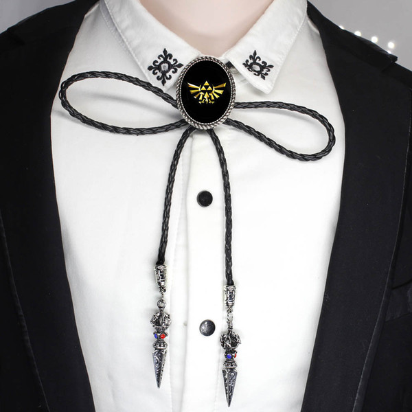 BOLO-0011 Legend of Zelda Bolo Tie Western Cowboy Shirt Zelda heart Neck Tie Photo Necklace Jewelry