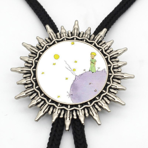 BOLO-006 New Arrival The Little Prince Western Bolo Tie Handmade Glass Dome Little Prince Neck Tie Jewelry Slide For Women Men