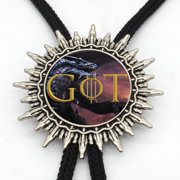 BOLO-0039 New Arrival Game of Thrones Western Bolo Tie Steampunk Glass Dome Vintage Bolo Ties For Mens Neck Tie